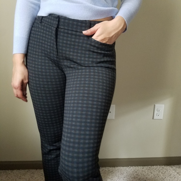 MID RISE PLAID BARELY BOOT COLUMNIST PANT LONG - Picture 5 of 7